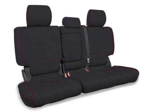 Rear Bench Cover for 2003-2009 Lexus GX470 - Black with Red Stitch PRP Seats