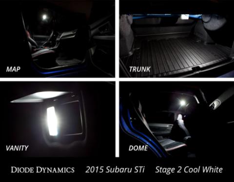 2015-2019 Subaru WRX Interior Light Kit Stage 2 Red Diode Dynamics