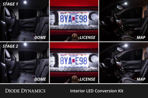 Interior LED Kit for 2005-2021 Nissan Frontier, Cool White Stage 1 Diode Dynamics