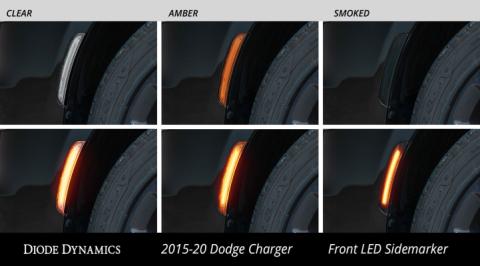 LED Sidemarkers for 2015-2021 Dodge Charger, Clear (set)
