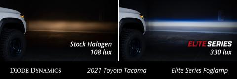 Elite Series Fog Lamps for 2013-2021 Toyota Tacoma Pair Cool White 6000K Diode Dynamics