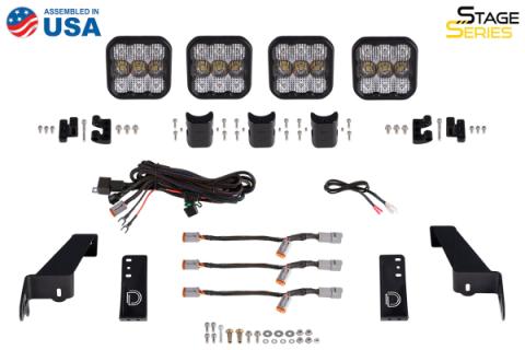 Stage Series Grille Bracket Kit for 2018-Present Jeep Wrangler JL Diode Dynamics