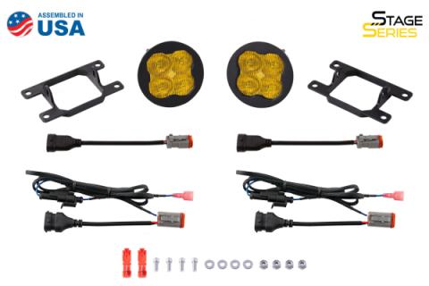 SS3 LED Fog Light Kit for 2014-2019 Ford Fiesta ST Yellow SAE Fog Sport w/ Backlight Diode Dynamics