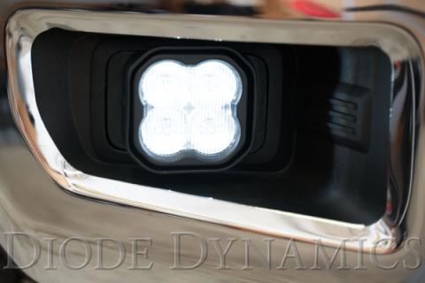 SS3 LED Fog Light Kit for 2017-2021 Ford Super Duty Yellow SAE Fog Sport w/ Backlight Diode Dynamics
