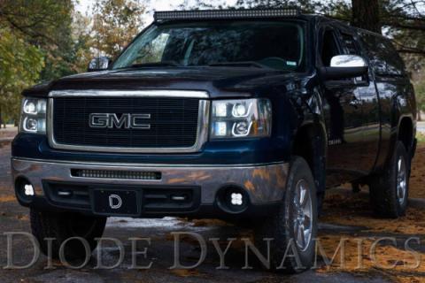 SS3 LED Fog Light Kit for 2007-2013 GMC Sierra 1500 White SAE Fog Max w/ Backlight Diode Dynamics