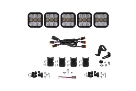 SS5 Pro Universal CrossLink 5-Pod Lightbar White Combo Diode Dynamics