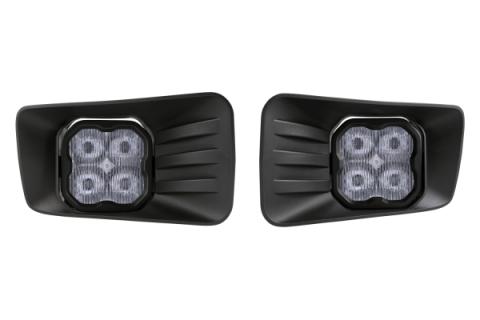 SS3 LED Fog Light Kit for 2007-2014 Chevrolet Silverado 2500/3500 HD, White SAE Fog Pro with Backlight Diode Dynamics
