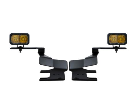 Stage Series Ditch Light Kit for 2017-2022 Ford Super Duty, C2 Sport Yellow Combo Diode Dynamics