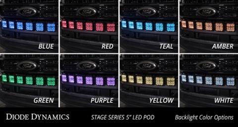 SS5 6-Pod CrossLink Grille Lightbar Kit for 2020-2022 Super Duty, Pro White Combo Diode Dynamics