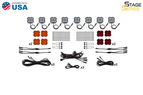 RGBW Rock Light Installer Kit w/Controller (8-pack) Diode Dynamics