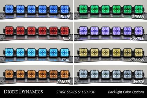 SS5 7-Pod CrossLink Mounting Kit for Prinsu/Sherpa Roof Racks, Pro White Driving Diode Dynamics
