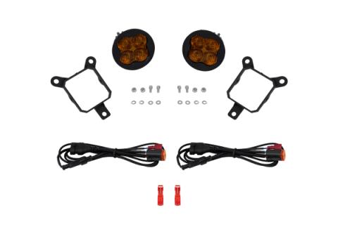 SS3 SAE/DOT Type Y Fog Light Kit Yellow (3000K) Max (38.5 watts) Yellow SAE Fog Diode Dynamics