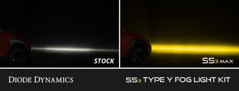 SS3 SAE/DOT Type Y Fog Light Kit Yellow (3000K) Max (38.5 watts) Yellow SAE Fog Diode Dynamics