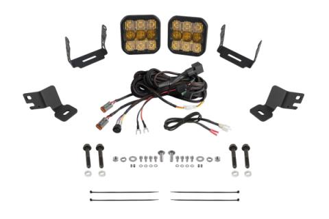 Stage Series A-Pillar Pod Kit for 2019-2023 Polaris RZR XP, Yellow (3000K) SS5 Sport Sport Yellow Combo