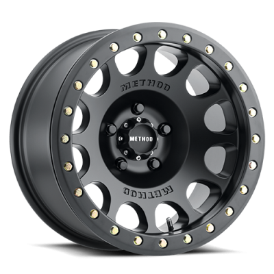 Aluminum Wheels 17x9 Beadlock MR105 Bolt Pattern 5 On 114.3 Offset -38 Lip Size 1.77 Matte Black MB Method