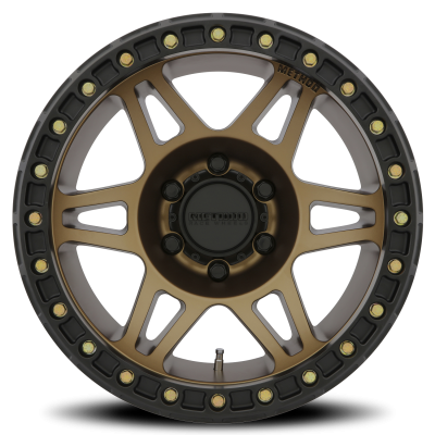 Aluminum Wheels 17x9 Beadlock MR106 Bolt Pattern 5 On 127 Offset -44 Lip Size 0 Method Bronze BRZ Method