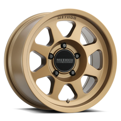 Aluminum Wheels 17x7.5 Bead Grip MR701 Bolt Pattern 5 On 114.3 Offset 30 Lip Size 0.98 Method Bronze BRZ Method