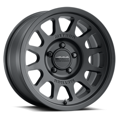 Aluminum Wheels 17x7.5 Bead Grip MR703 Bolt Pattern 5 On 130 Offset 50 Lip Size 0.87 Matte Black MB Method