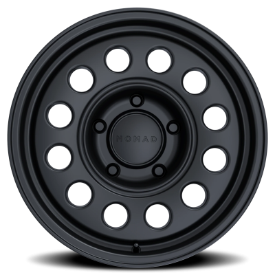 Aluminum Wheels 16x8 501SB Convoy Satin Black 5 On 139.7 Bolt Pattern 106.5 Bore -10 Offset Nomad Wheels