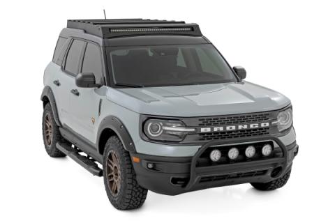 Nudge Bar w/ Tow Hooks 20 Inch Black DRL Single Row LED Ford Bronco Sport (21-24) Rough Country
