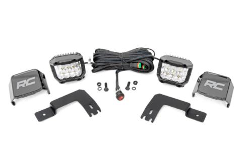 LED Light Under Bed Mount 3 Inch Chrome Pair Wide Angle Polaris XPEDITION ADV 5 Rough Country