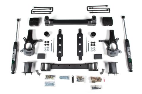 14-18 Silverado/Sierra 1500 2WD 6.5 Inch Alum/Stamped Arms Fox Adventure Shocks Zone Offroad