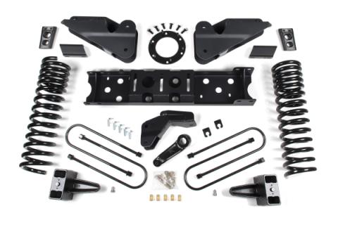 19-24 RAM 3500 4.5 Inch Radius Arm Bracket 2 Inch Rear Block Without Overload Diesel 6-Bolt T-Case Fox Adventure Shocks Zone Offroad