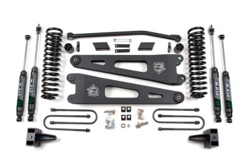 08-10 Ford F-250/F-350 Super Duty 4 Inch Radius Arm Lift Kit Diesel With Nitro Shocks Zone Offroad