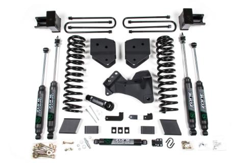 17-19  Ford F-250/350 Super Duty 4 Inch Diesel 3 Leaf Main With Nitro Shocks Zone Offroad