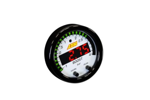 X-Series Boost Pressure Gauge Kit 30 in/hg to 60 PSI AEM Electronics
