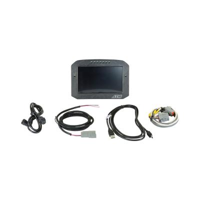 CD-7FL Carbon Flat Panel Logging Display 7-inch diagonal screen, carbon fiber enclosure, wiring harness included, Does Not Include Buttons (See PN 30-3610) AEM Electronics