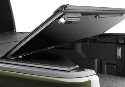 BAKFlip MX4 TS Hard Folding Truck Bed Cover 2007-2021 Toyota Tundra 5 Foot 6 Inch Bed with Deck Rail System without Trail Special Edition Storage Boxes BAK