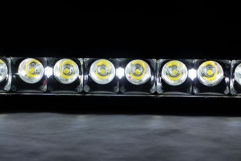 8 Inch CREE LED Light Bar Single Row, Pair Black Series w/Cool White DRL Rough Country