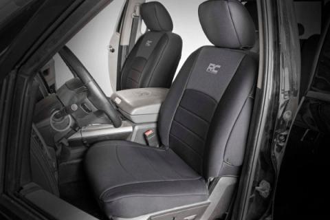 Dodge Neoprene Front &amp; Rear Seat Covers 09-18 RAM 1500 Rough Country