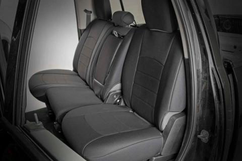Dodge Neoprene Front &amp; Rear Seat Covers 09-18 RAM 1500 Rough Country