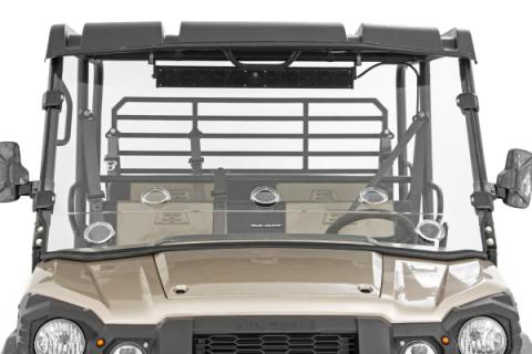 Vented Full Windshield Scratch Resistant 15-22 Kawasaki Mule Pro-FX Rough Country