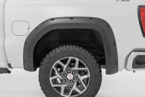 Traditional Pocket Fender Flares Flat Black 19-Up GMC Sierra 1500 2WD/4WD Rough Country