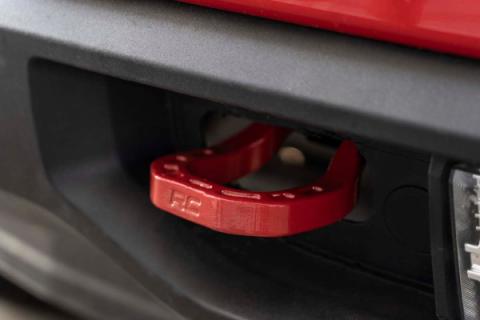 Forged Tow Hooks 19-20 Silverado 1500 Red Rough Country