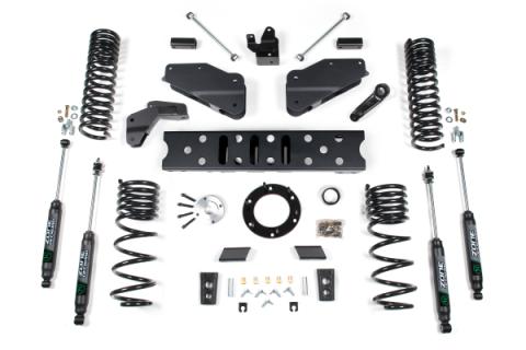19-24 RAM 2500 6.5 Inch Radius Arm Bracket 4.5 Inch Rear Coils Diesel 6-Bolt T-Case Nitro Shocks Zone Offroad