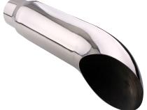 Exhaust Tip Vented Rolled Angle 4 inch ID X 5 Inch OD X 16 Inch Long Tail Pipe Tips Diamond Eye