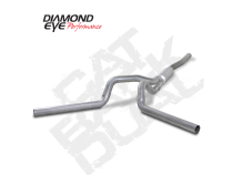 Cat Back Exhaust System 06-07.5 Silverado/Sierra 2500/3500 4 In. Split Rear/Side W/ Muffler Aluminized Diamond Eye