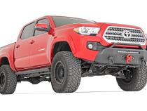 Front Bumper Hybrid with 9500-Lb Pro Series Winch and 20 Inch LED Light Bar 16-22 Toyota Tacoma 4WD Rough Country