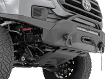 Front Bumper High Clearance Hybrid with 9500 Lb Pro Series Winch Synthetic Rope and 20 LED Light Bar 16-22 Toyota Tacoma Rough Country