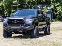 Front Bumper Hybrid Winch Mount Only with 20 Inch DRL LED Light Bar 16-22 Toyota Tacoma Rough Country