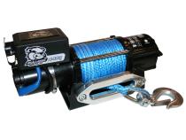 4,400 LB Trailer/Utility Winch 50 Ft Synthetic Rope Hawse Fairlead Mount Plate Bulldog Winch
