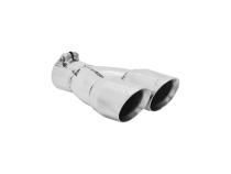 Exhaust Tip Exhaust Tip 3.00 Inch Dual Angle Cut Polished SS Fits 2.50 Inch Tubing -Clamp On Flowmaster