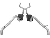 American Thunder Crossmember-Back Exhaust System Fits 1967-1968 Camaro And Firebird With V8 Engine 2.50 Inch Aluminized Steel Aggressive To Moderate Sound Flowmaster
