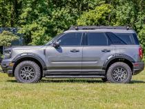 Oval Nerf Step 4.5 Inch Crew Cab Black 21-Up Ford Bronco Sport 4WD Rough Country