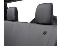Jeep Wrangler Seat Covers For Jeep 2008-2012 Wrangler JK 4 Door Rear Premium Vinyl Fabric Black Diamond Bestop