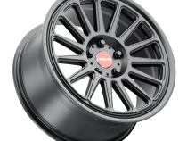 Aluminum Wheels 18x8.5 Grip 315B Satin Black Red and Black Logo Multi Spoke 35 Offset 5 on 112 Bolt Pattern 66.6 Bore Raceline
